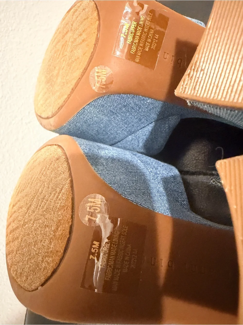 Gianni Bini Denim Blue Knotted Platform Sandals